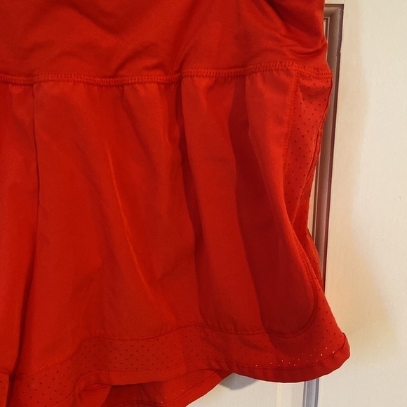 Red champion athletic shorts with built in undies. Size L - Picture 2 of 5
